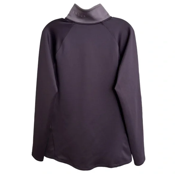 Under Armour Coldgear Quarter Zip Top Colorblock Lavender Plum Womens Size Large - Picture 7 of 15